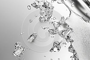 Abstract Bubbles on White Surface, A Macro View of Liquid Texture