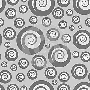 Abstract bubbling seamless pattern executed in shades of gray.
