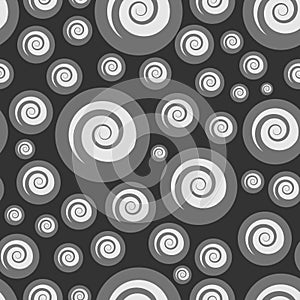 Abstract bubbling seamless pattern executed in shades of gray. photo
