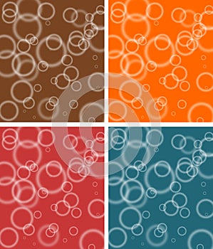 Abstract bubbly pattern in brown, red, orange and blue