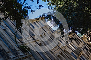 Abstract buildings in Montpellier in France