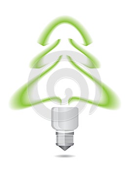 Abstract bulb - with pine tree