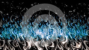 Abstract burning flame background, seamless loop. Motion. Grey and blue fire with relaxing and calming effect.