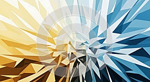 Abstract burst of colors dynamic geometric shapes exploding radiating light rays background