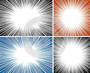 Abstract burst vector background set