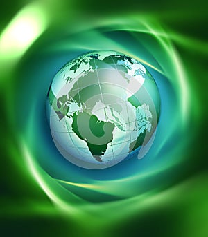 Abstract Business Background with Green World