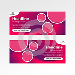 Abstract Business Banner Gradient Background