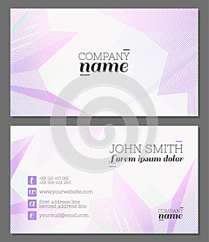 Abstract business card template. Vector illustration