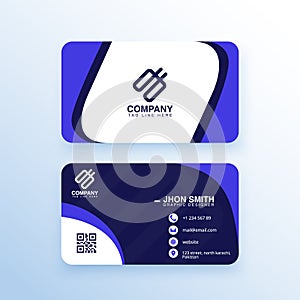 Abstract business card vector template for corporative business photo