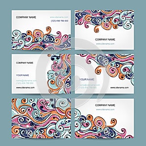 Abstract business cards collection for your design