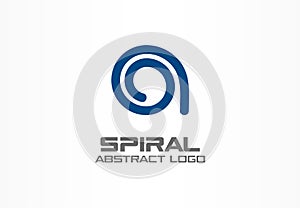 Abstract business company logo. Corporate identity design element. Contact us, social media, growth, internet connect