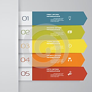 Abstract business concept with 5 options template/ 5 steps arrow presentation template.