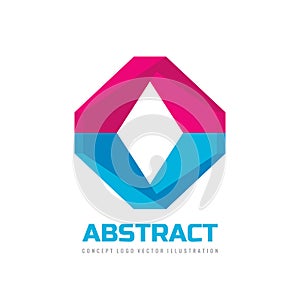 Abstract - business logo design. Cooperation creative sign. Oxtagon icon.