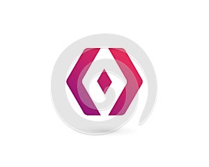 Abstract business logo icon design with letter O