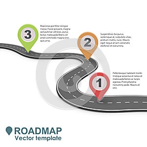 Abstract Business Roadmap Infographic