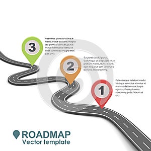 Abstract business roadmap infographic design.