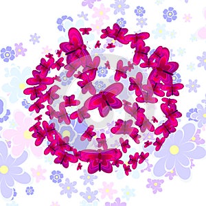 Abstract Butterfly Background vector, spring design day