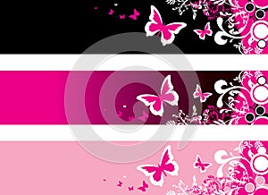 Abstract butterfly banner