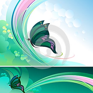 Abstract Butterfly - Vector Background