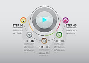 Abstract button infographic option template.