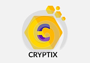 Abstract C letter modern initial lettermarks logo