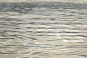 Abstract calm ocean water ripples with reflective highlights texture background