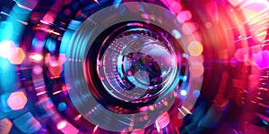 Abstract camera lens background