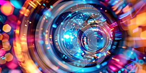 Abstract camera lens background