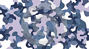 Abstract camouflage pattern blue gray and white irregular shapes background texture