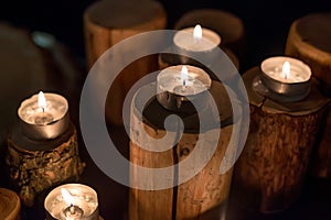 Abstract candles background