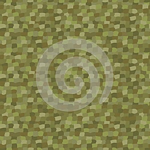 Abstract canvas brush stroke wallpaper, seamless texture, green khaki spots camouflage background. Vector