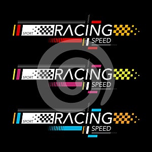 Sport racing decal color