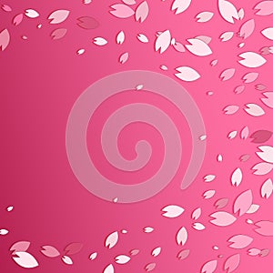 Abstract carmine background with pink petals