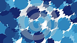 Abstract Cartoon Comic Flat Ocean Wave Sea Pattern Background