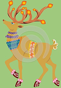 Abstract and cartoon reindeer
