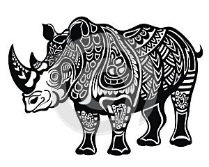 Abstract Cartoon Rhinoceros