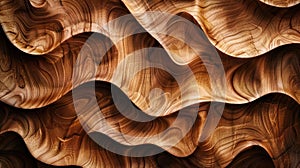 Abstract carving wooden background with organic whimsical shapes, natural eco colors and textures, lines, waves, holes