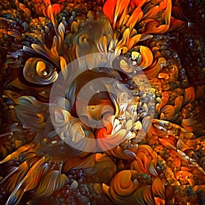 Abstract Cat Portrait