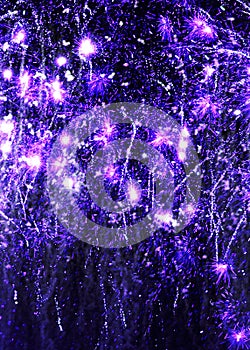 Sparkly purple explosion fireworks celebration concept background