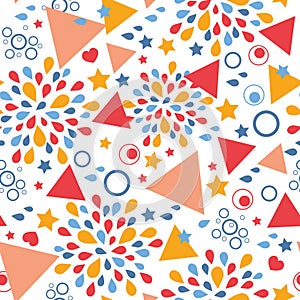 Abstract celebration seamless pattern background