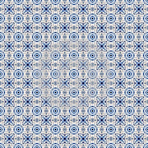 Abstract celestial blue seamless pattern. Skiey background.