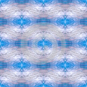 Abstract celestial blue seamless pattern. Skiey background.