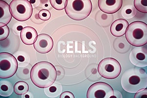 Abstract cell background, human biology science medical nucleus. Vector cell virus stem