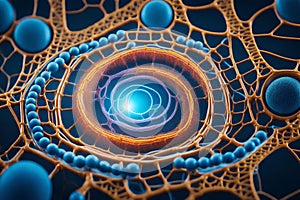 Abstract cell membrane structure biology concept illustration