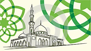 Abstract Celtic Green Knot Pattern, vector design Generative AI