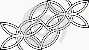 Abstract Celtic Knot Pattern: Intertwined Geometric Design, vector design Generative AI