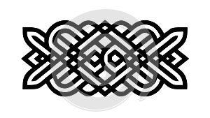 Abstract Celtic Weave Knotwork Pattern, vector design Generative AI