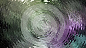 Abstract center ripple circle waves ring with green purple environment reflection light on fluid surface for background.