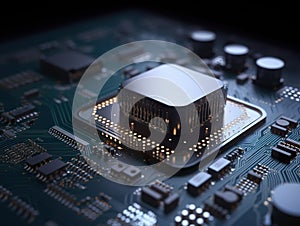 Abstract central computer processors concept