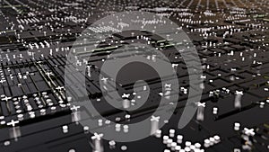 Abstract Central Computer Processors Concept. 3D illustration